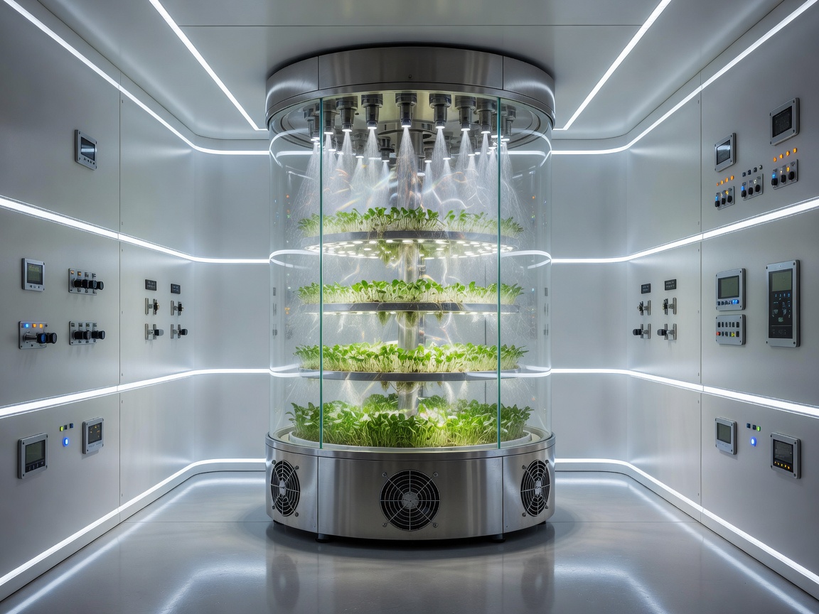Aeroponic Sprout Chamber High Tech Interior