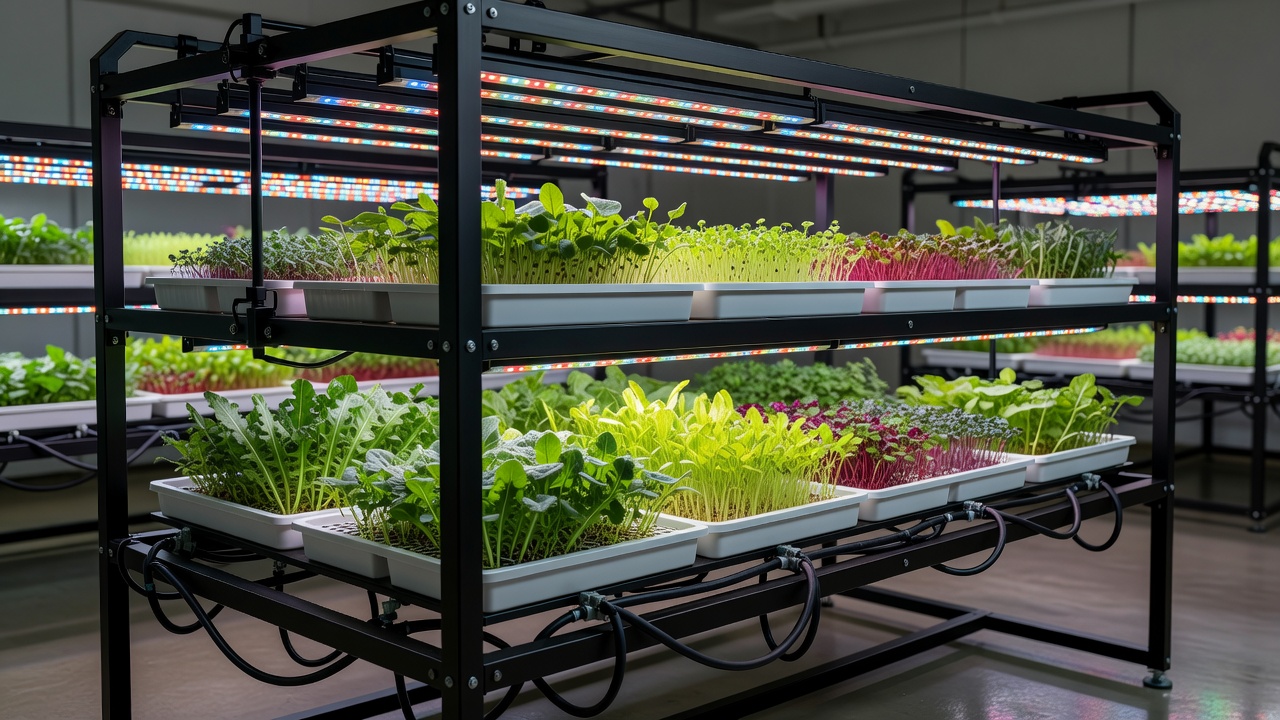 Full Spectrum LED Microgreen Lighting Rig